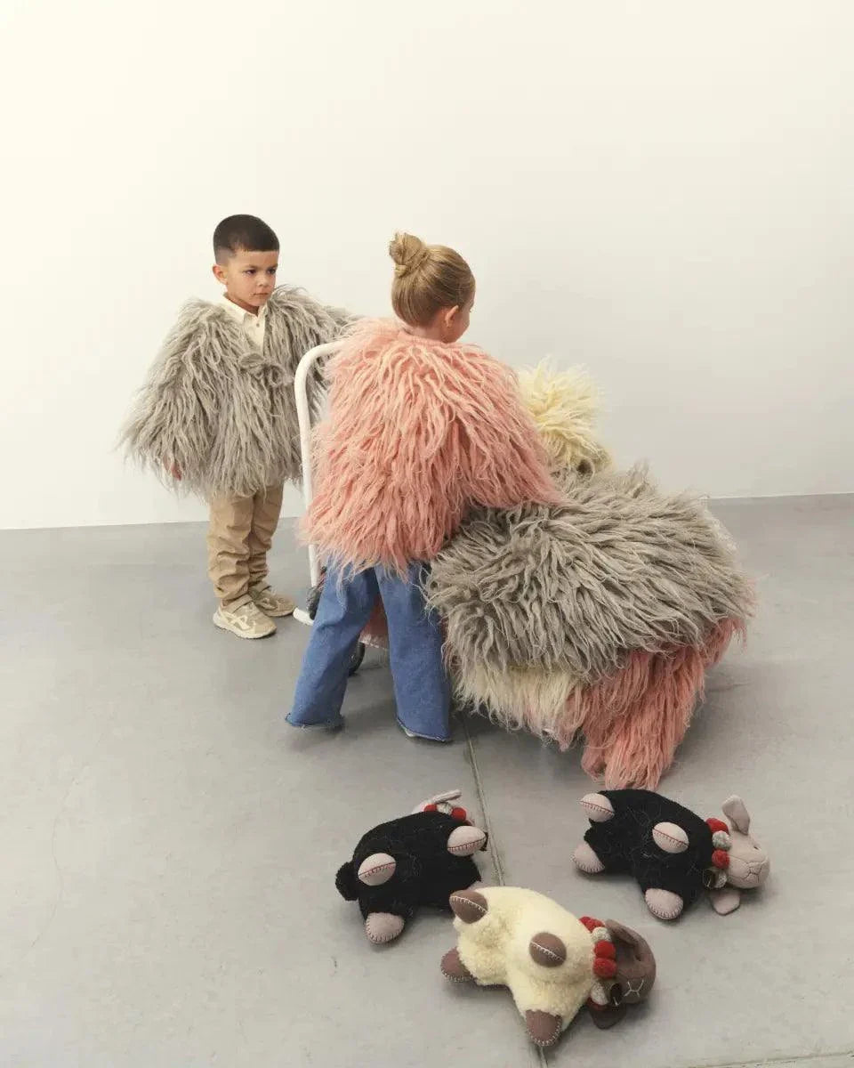 Wool Lamb Toy - Large Soft Plush Lamb for Kids' Comfort, Play and Gift