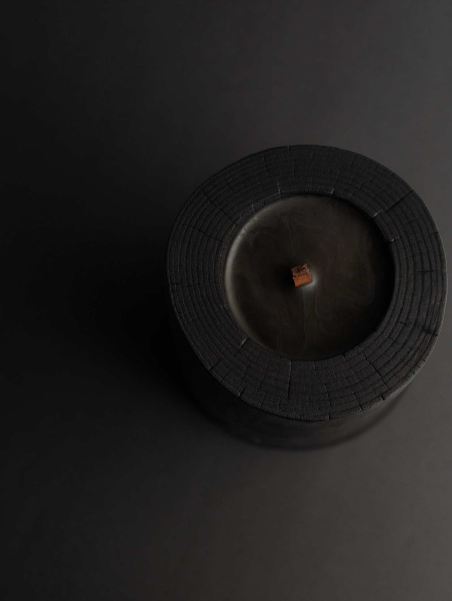 Black Illusions Wood Candle