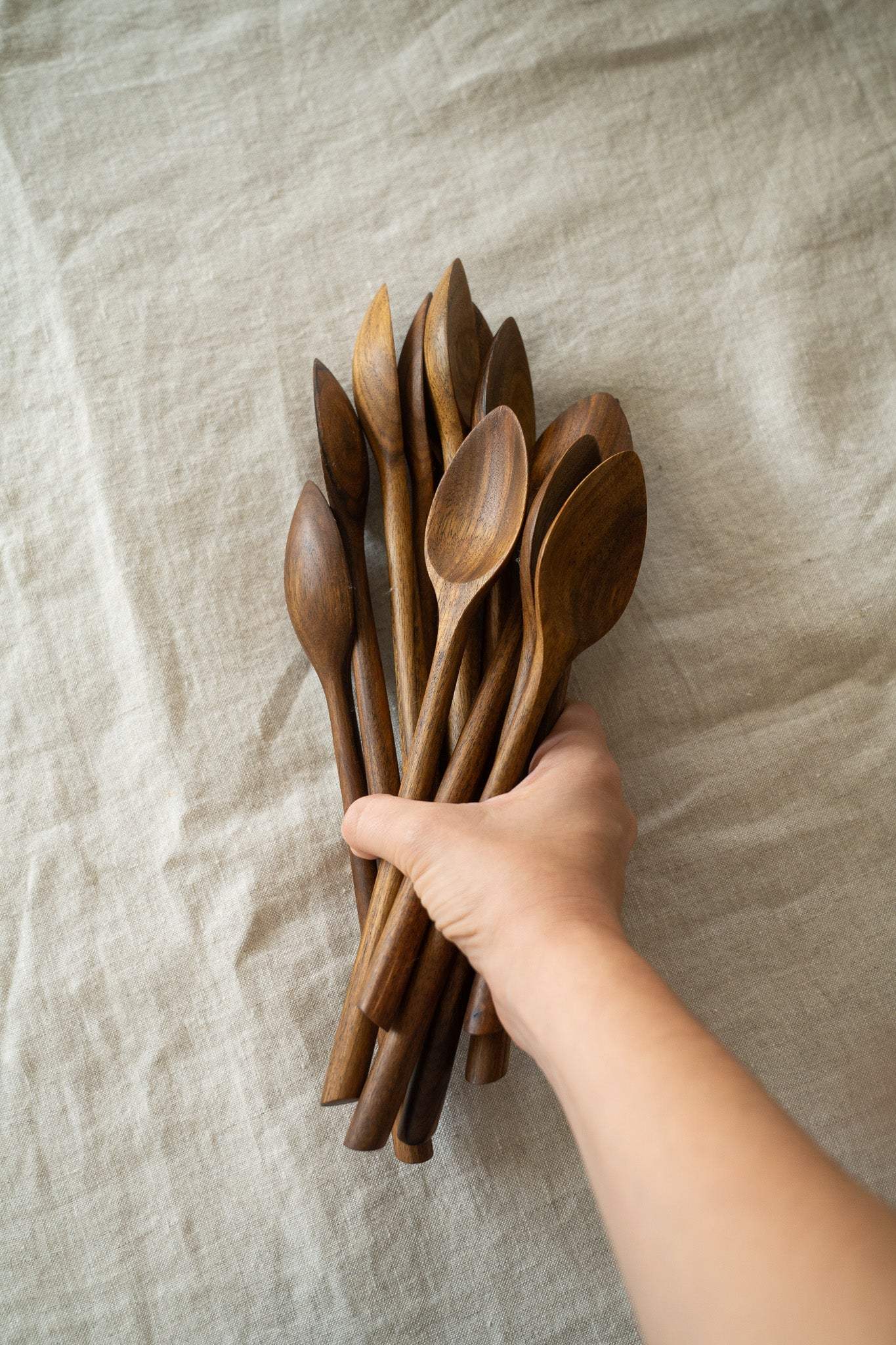 Hand-Carved Walnut Wood Spoon
