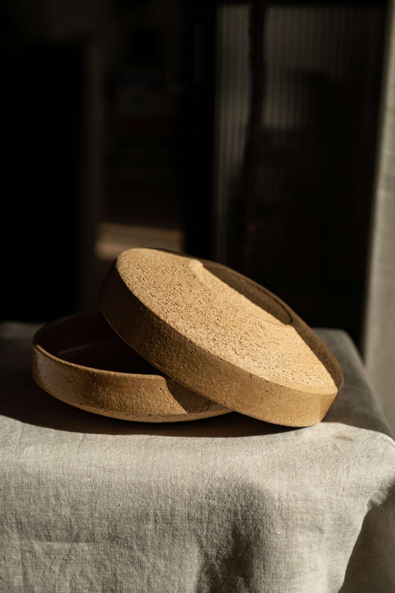 Handmade Stoneware Breakfast Bowl – Yellow Clay with Natural Speckles