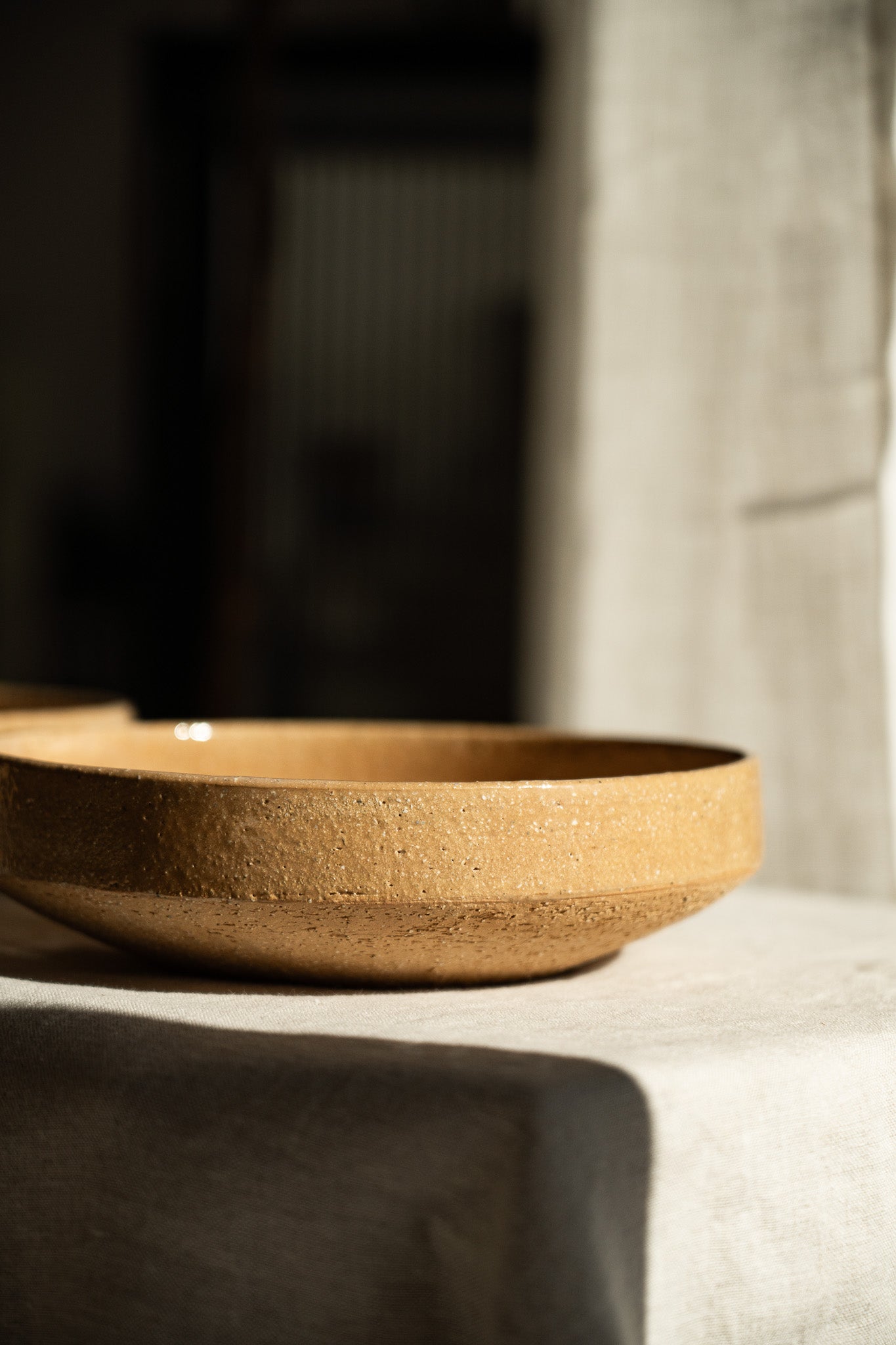 Handmade Stoneware Breakfast Bowl – Yellow Clay with Natural Speckles