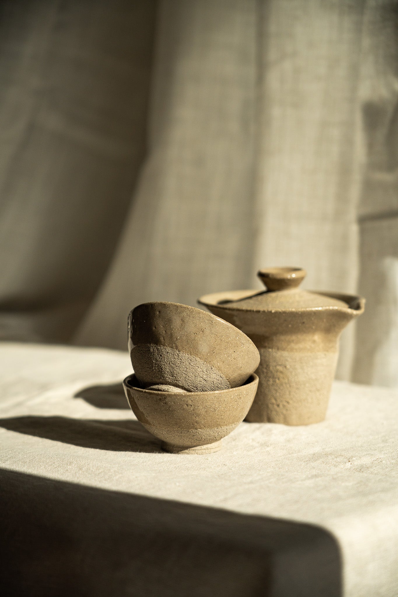 Handmade Small Stoneware Tea Cup – Gray with Speckles