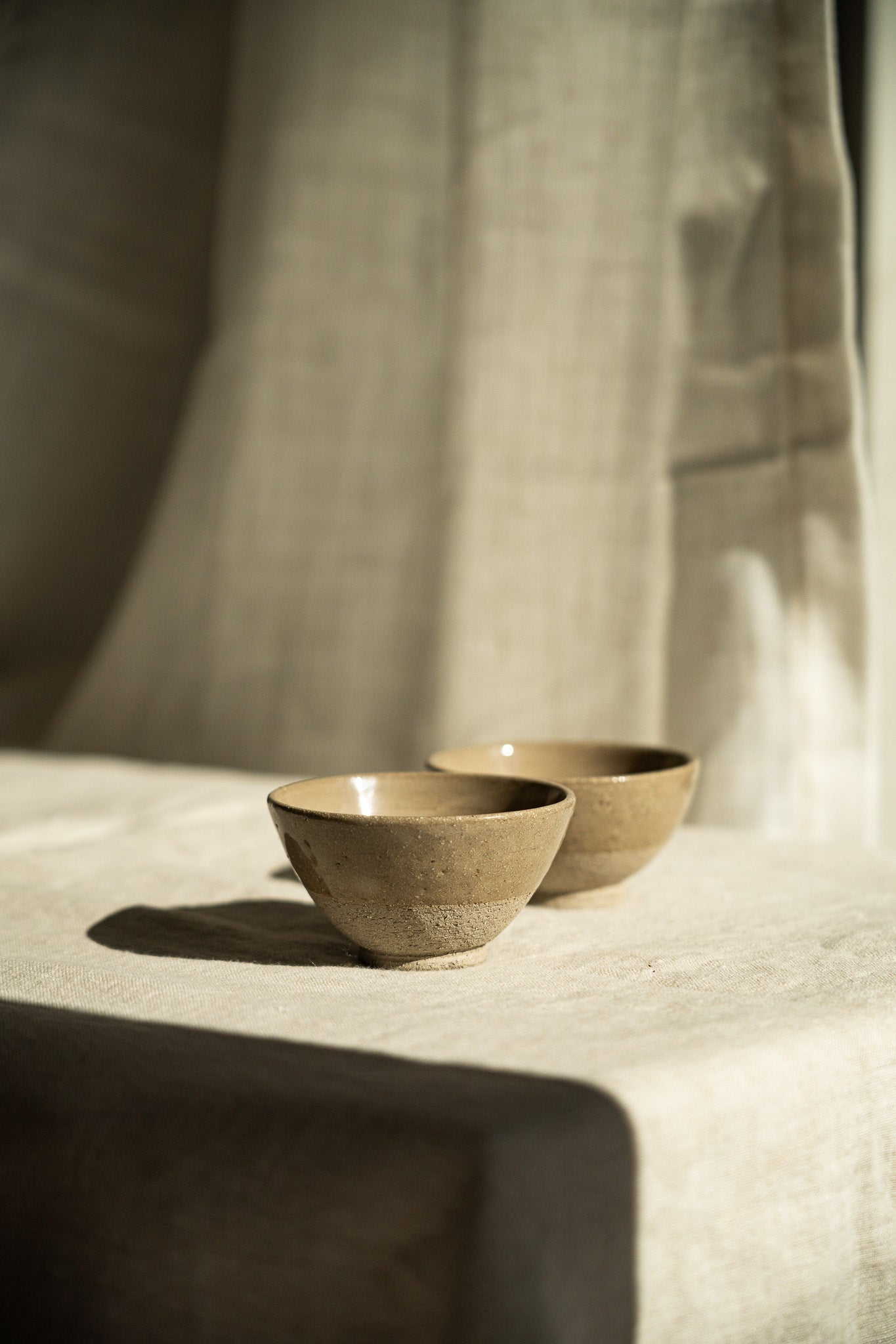 Handmade Small Stoneware Tea Cup – Gray with Speckles