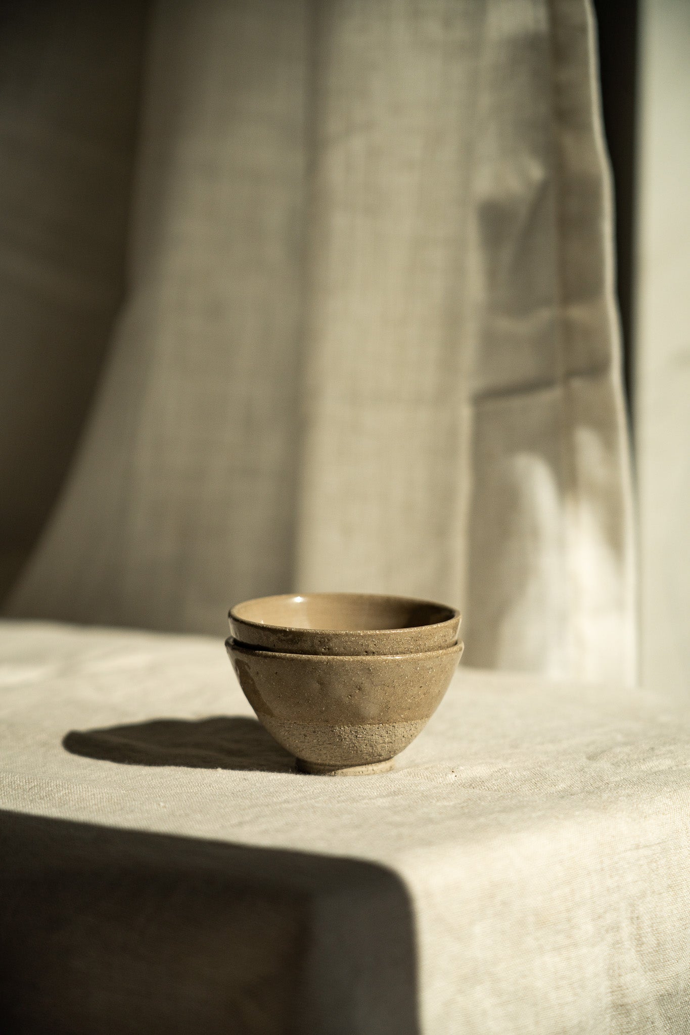Handmade Small Stoneware Tea Cup – Gray with Speckles