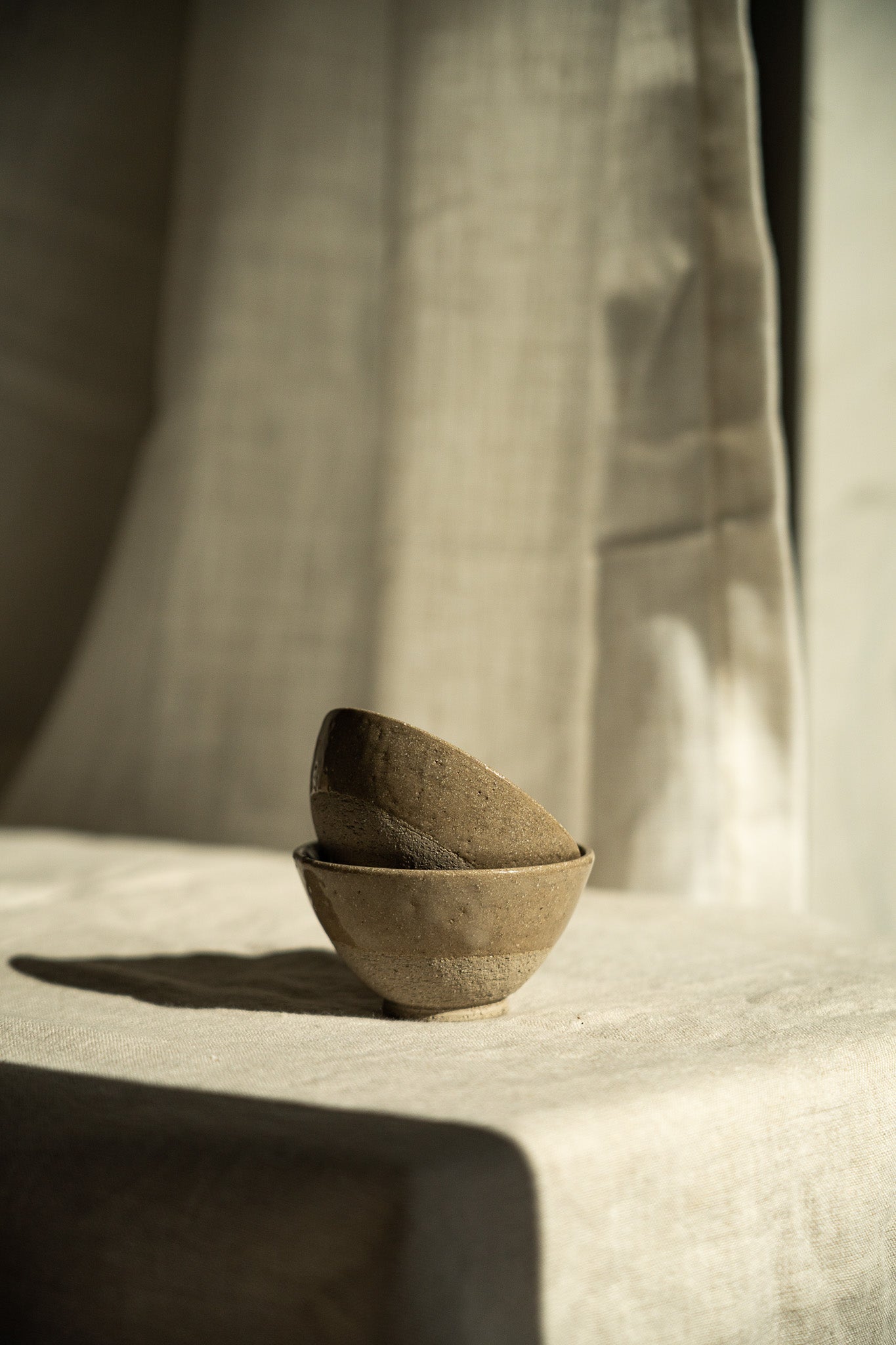 Handmade Small Stoneware Tea Cup – Gray with Speckles