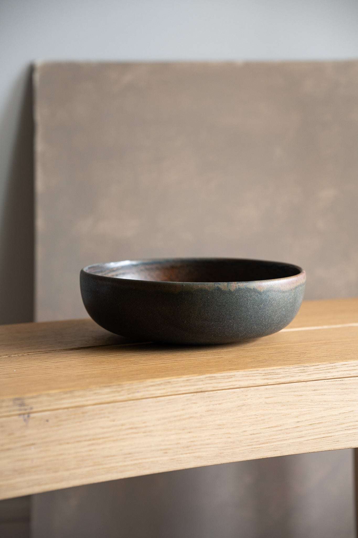 Handmade Rust Matte stoneware Pasta Bowl