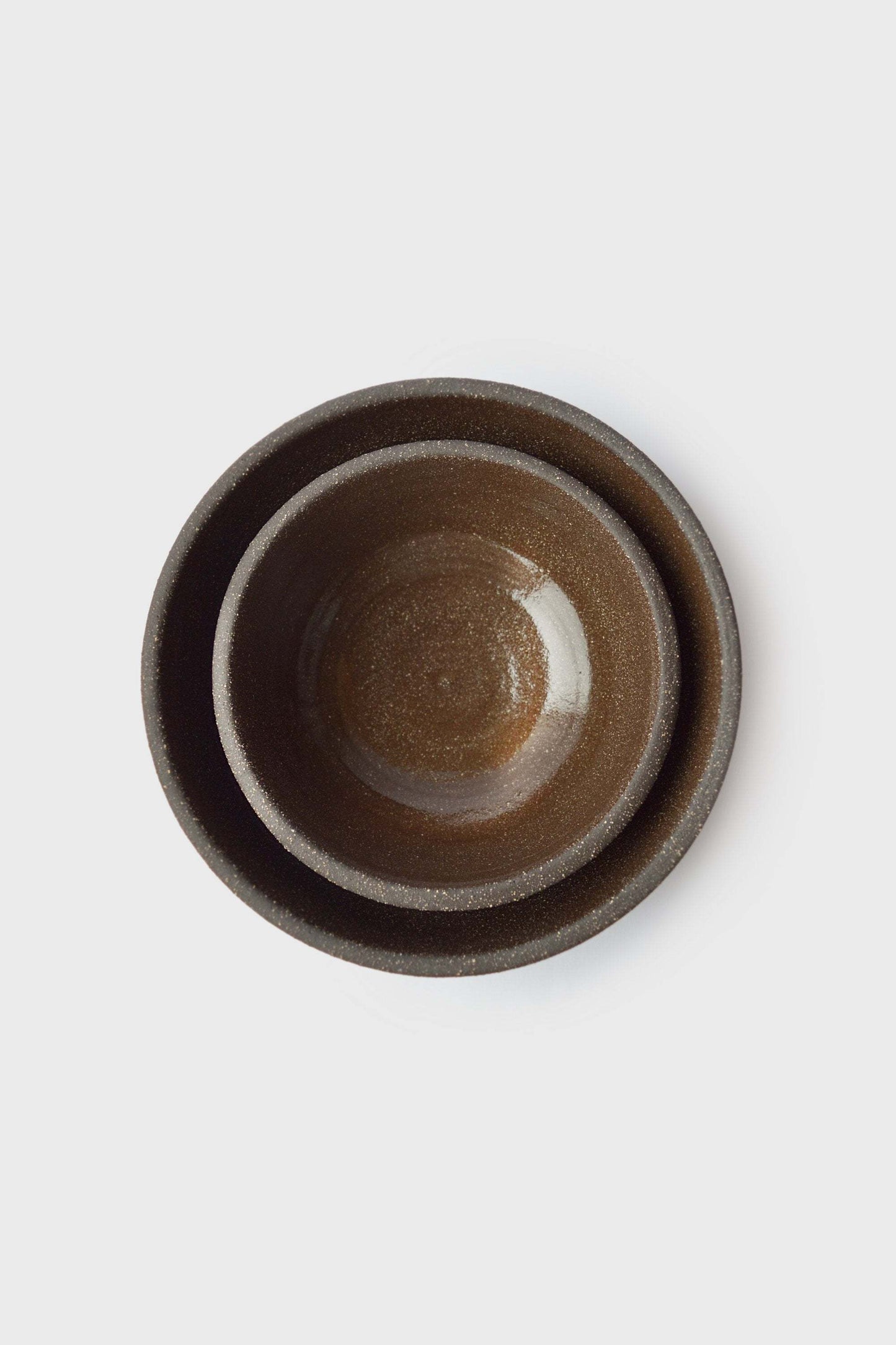 Handmade Dark Stoneware Bowl Pumpernickel