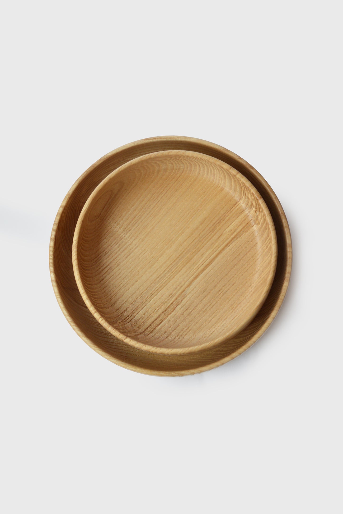 Hand Carved Wooden Plate with High Sides