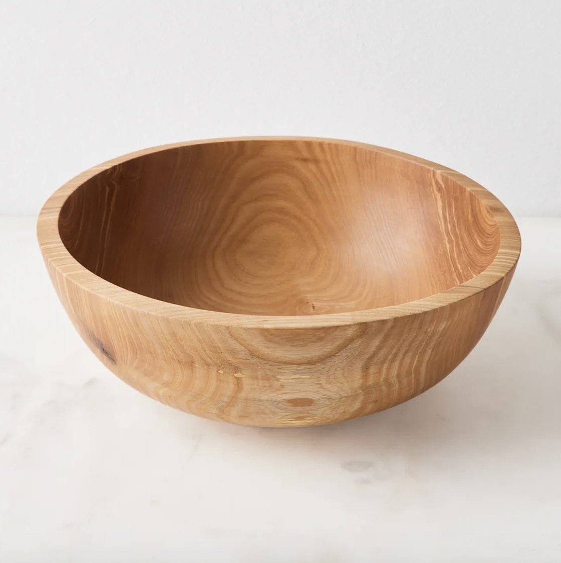 Hand Carved Wooden Nesting Bowl Set