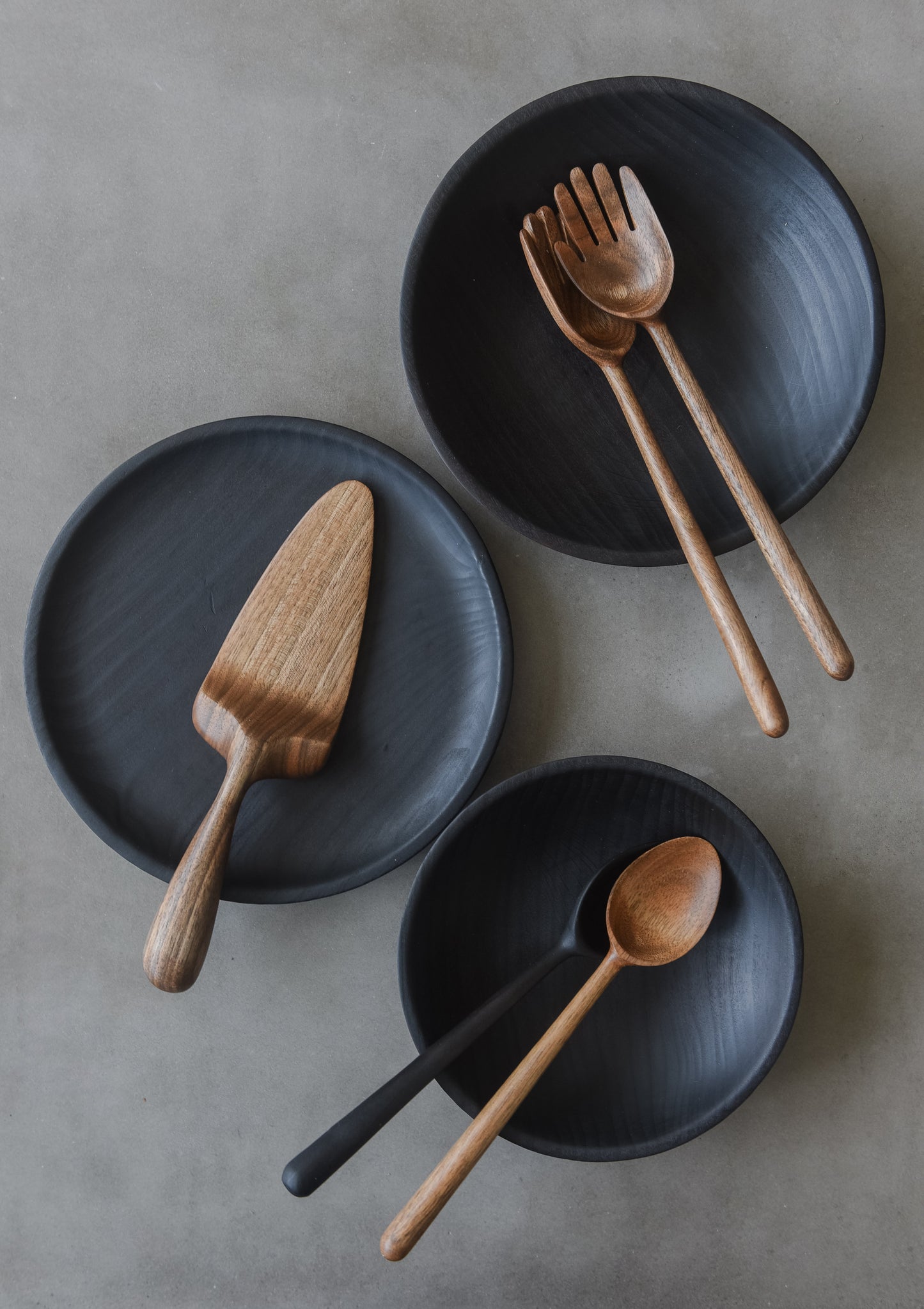 Walnut Wood Spoon with Straight Handle