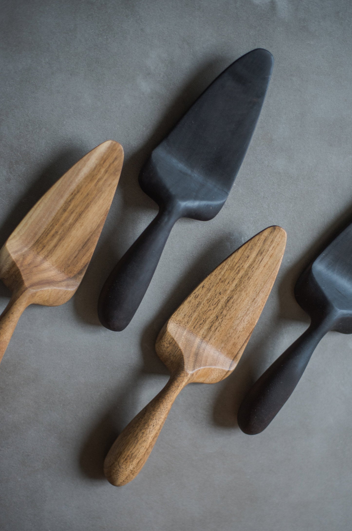 Charred Wood Cake Server