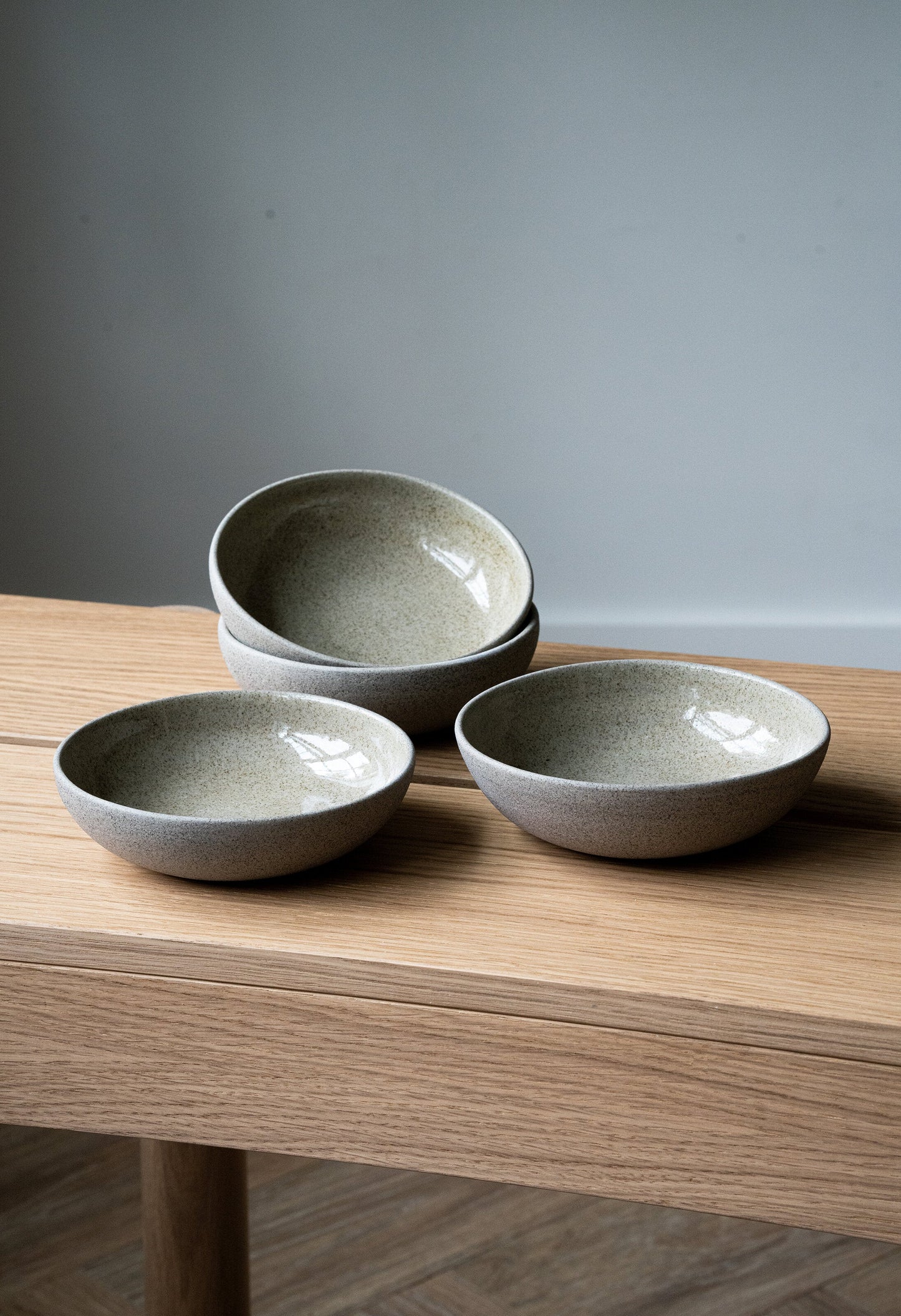 Stoneware mini bowl "Concrete" with rustic stone-like texture and glossy interior glaze, handmade in Ukraine