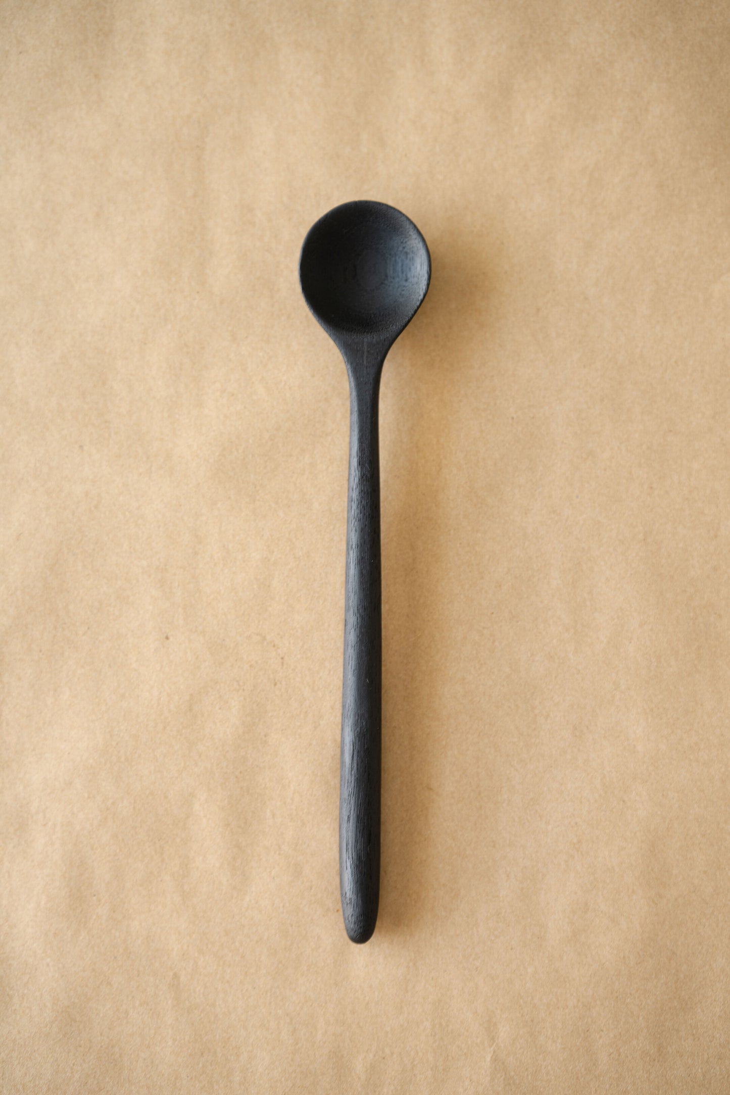 HandCarved Charred Big Coffee Spoon