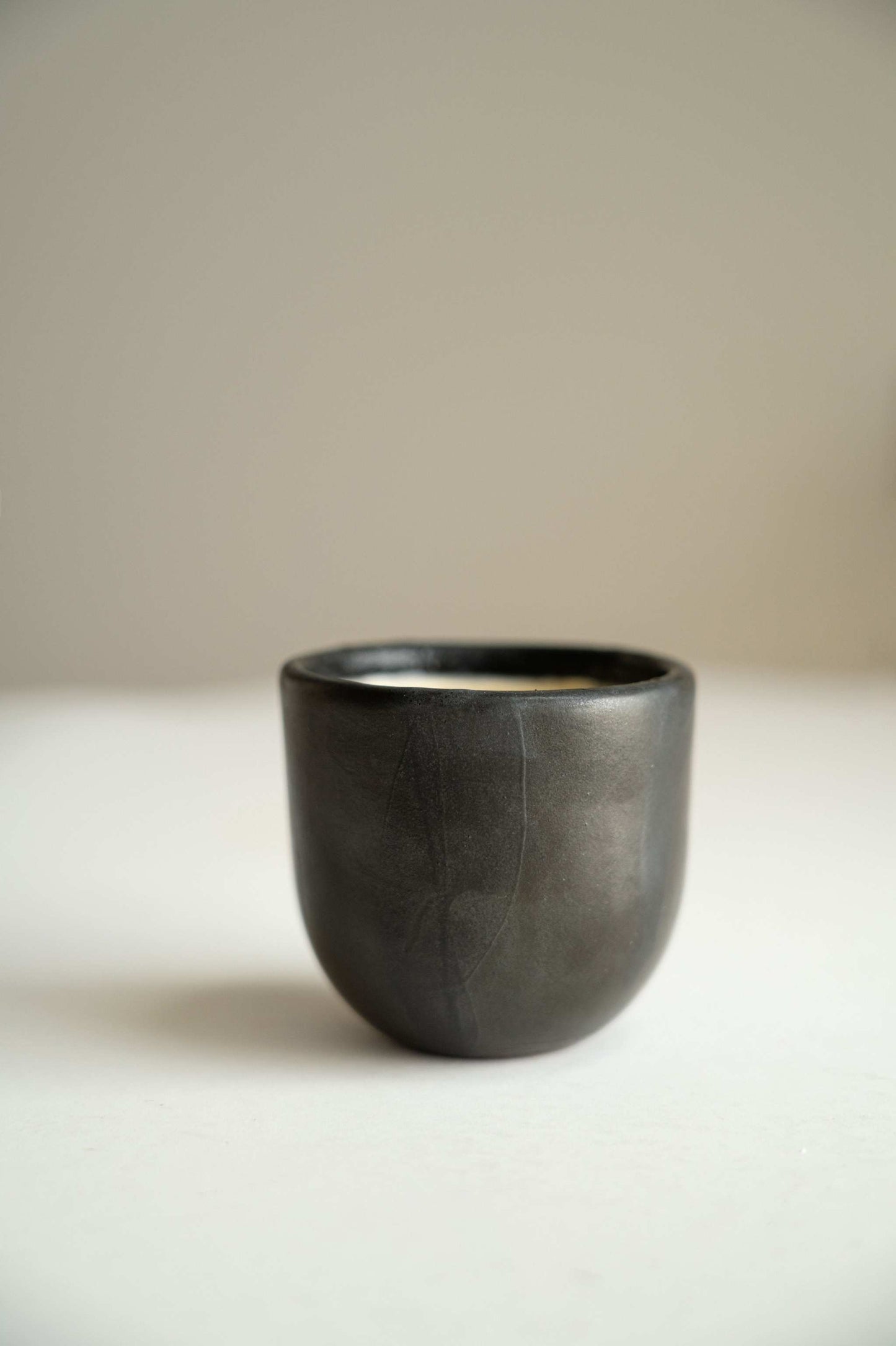 Stoneware Black Espresso Cup