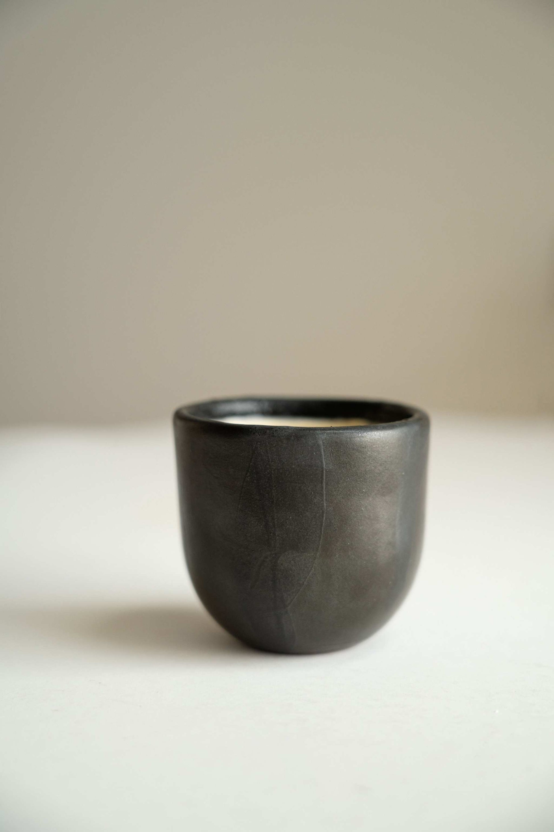 Stoneware Black Espresso Cup