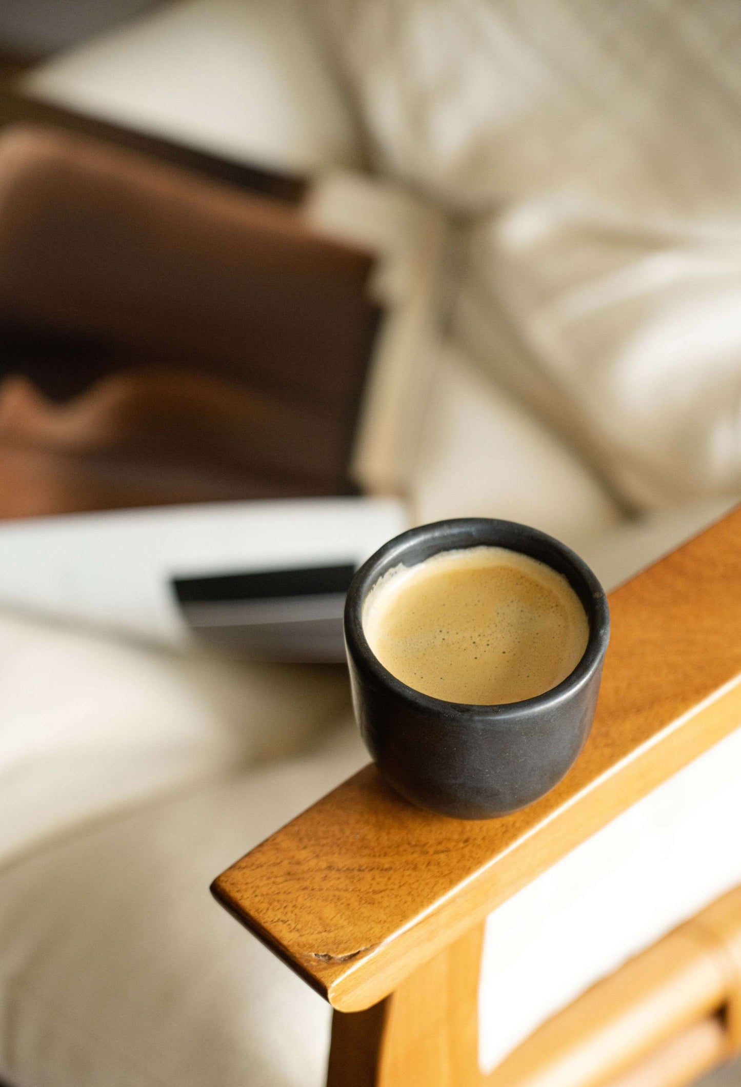 Stoneware Black Espresso Cup