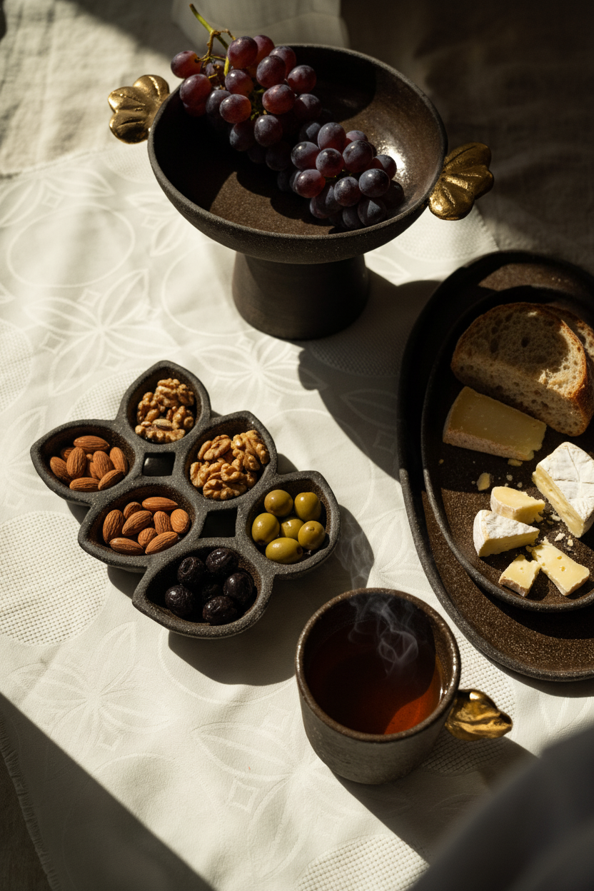 Handmade Stoneware Serving Dish "PUMPERNICKEL"