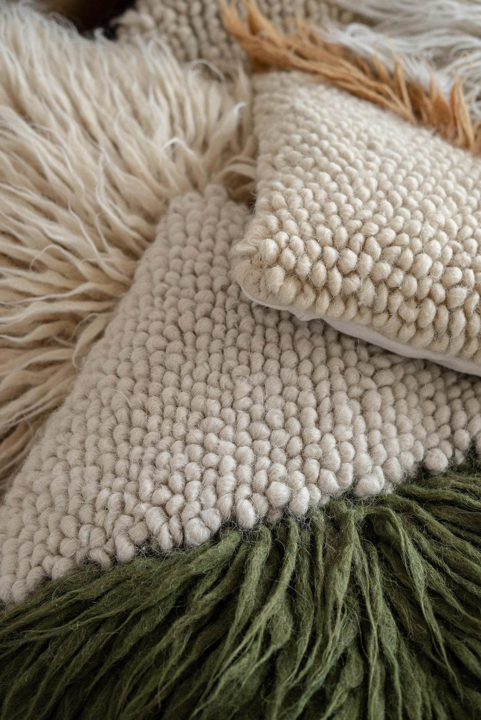 Handwoven Pillow Forest Moss