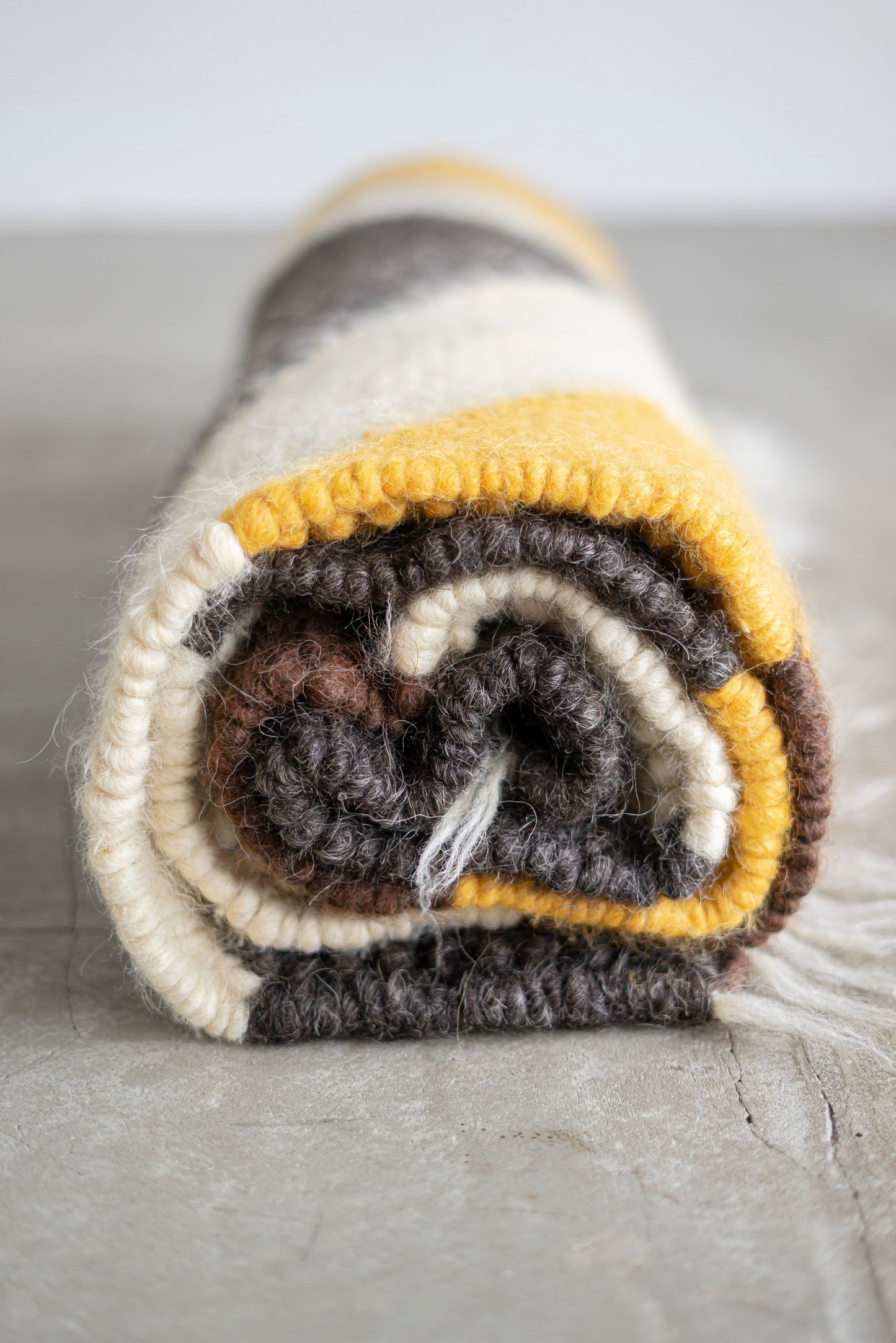 Handwoven wool chevron floor runner in traditional Carpathian design, 100% sheep wool, handcrafted in Ukraine
