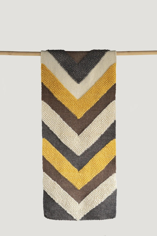 Handwoven Wool Chevron Floor Runner