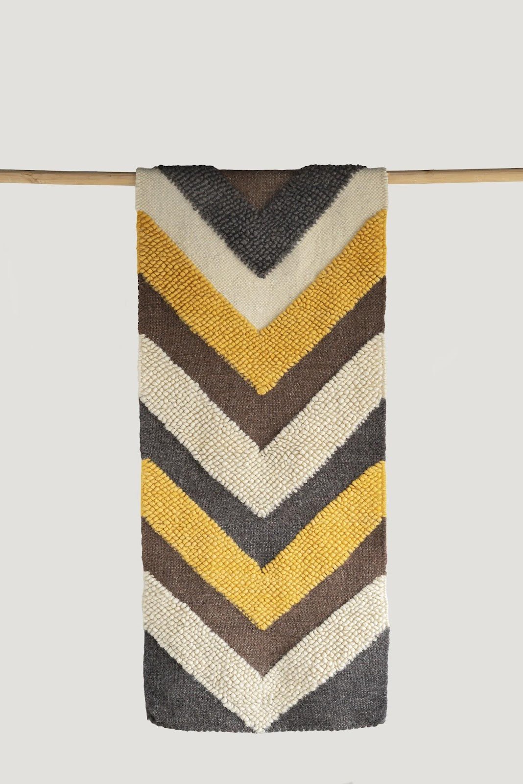 Handwoven Wool Chevron Floor Runner