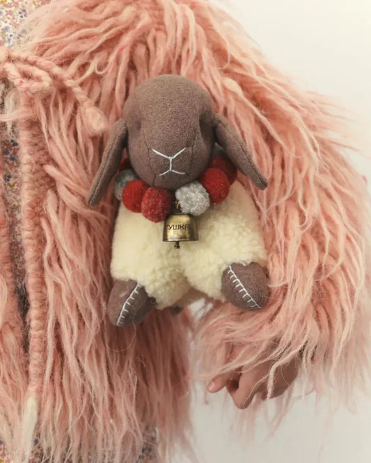 Wool Lamb Toy - Large Soft Plush Lamb for Kids' Comfort, Play and Gift