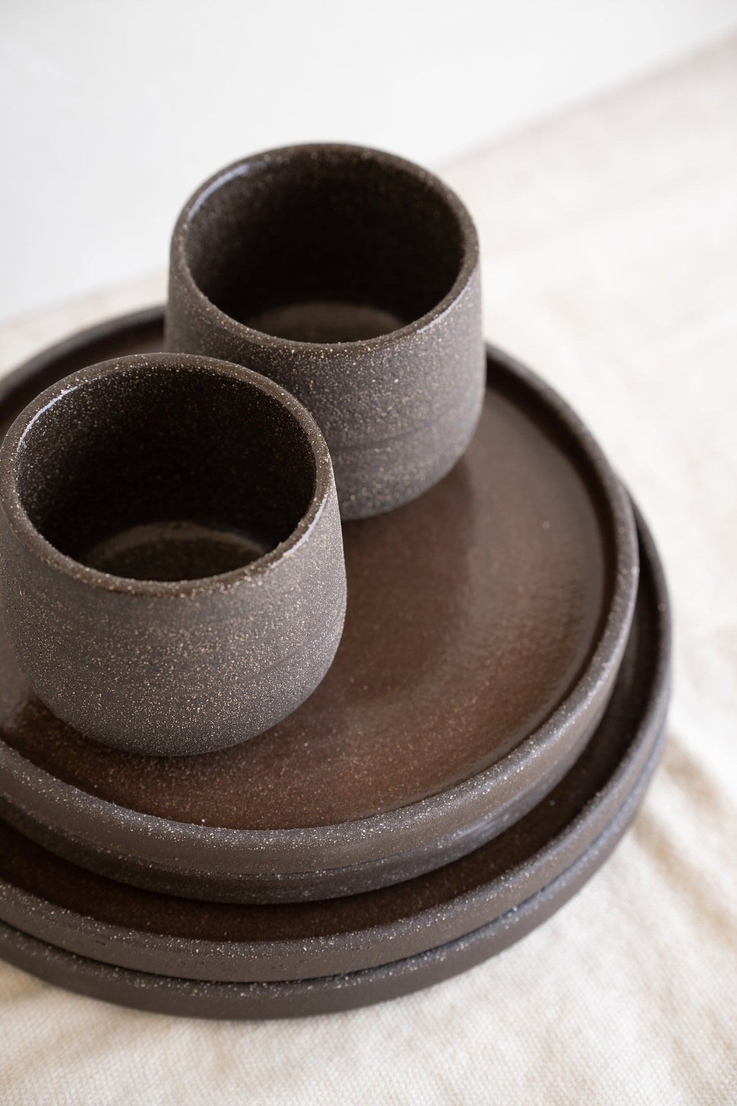 Handmade Stoneware Coffee Cup "Pumpernickel"