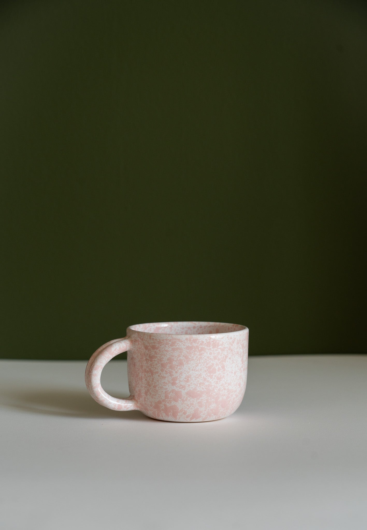 Hand Painted Splatter Ceramic Mug with Double Handle