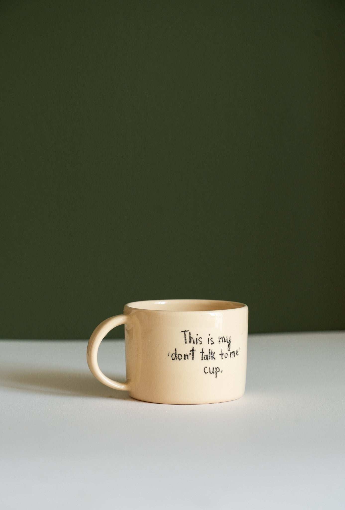 Personalized Stoneware Mug - Handwritten Ceramic Cup