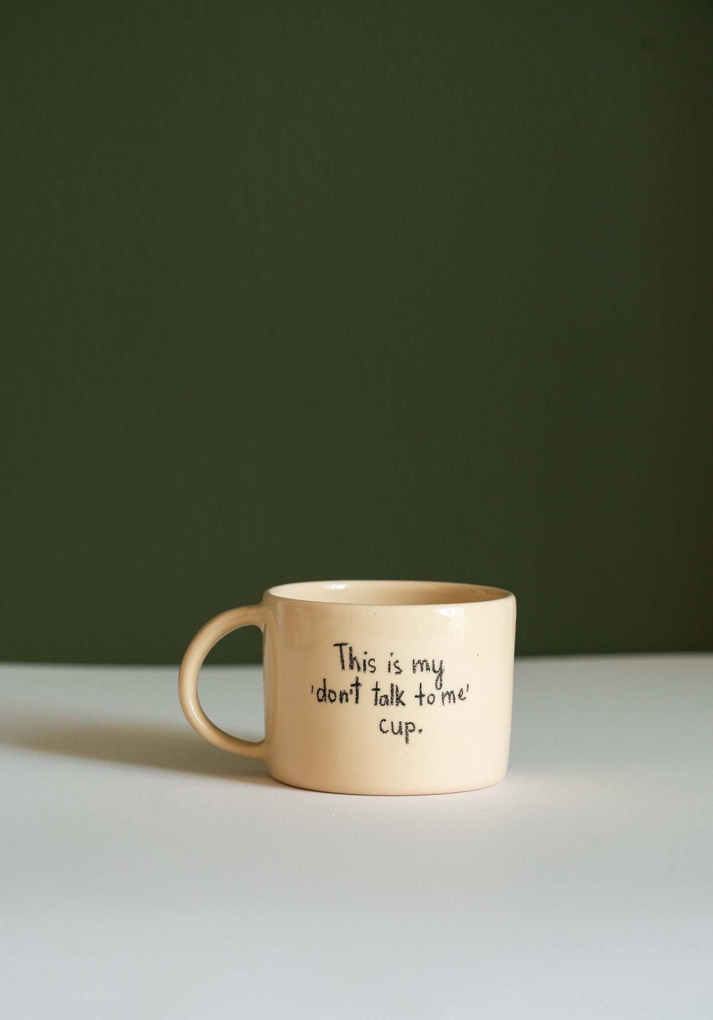 Personalized Stoneware Mug - Handwritten Ceramic Cup
