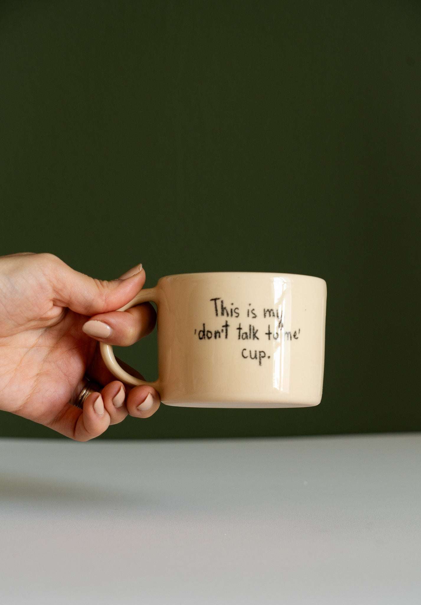Personalized Stoneware Mug - Handwritten Ceramic Cup