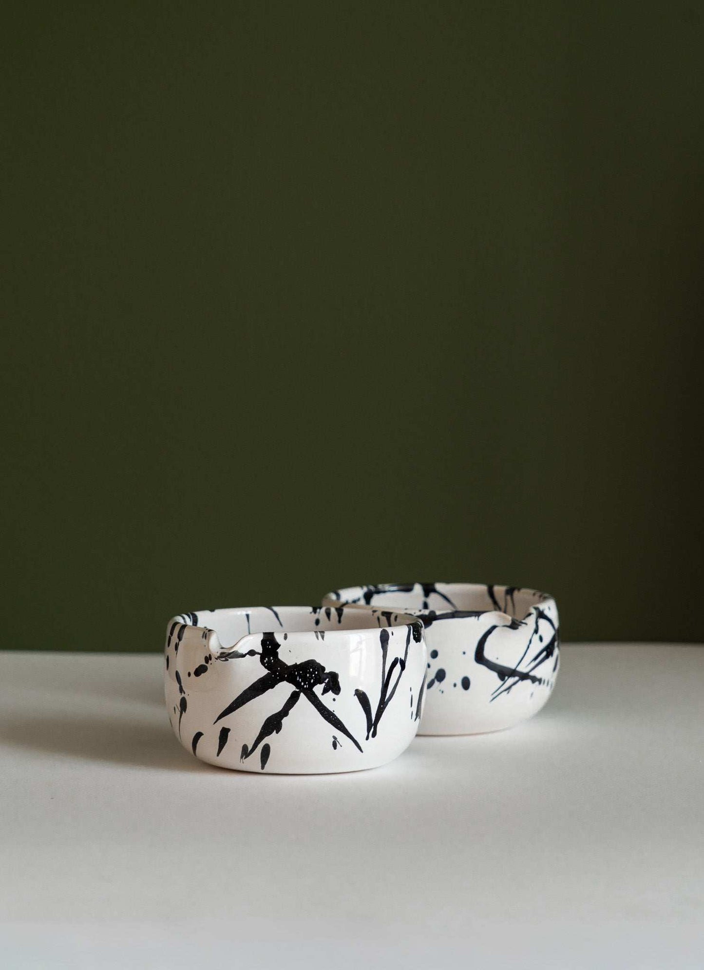 Handmade White Stoneware Matcha Bowl