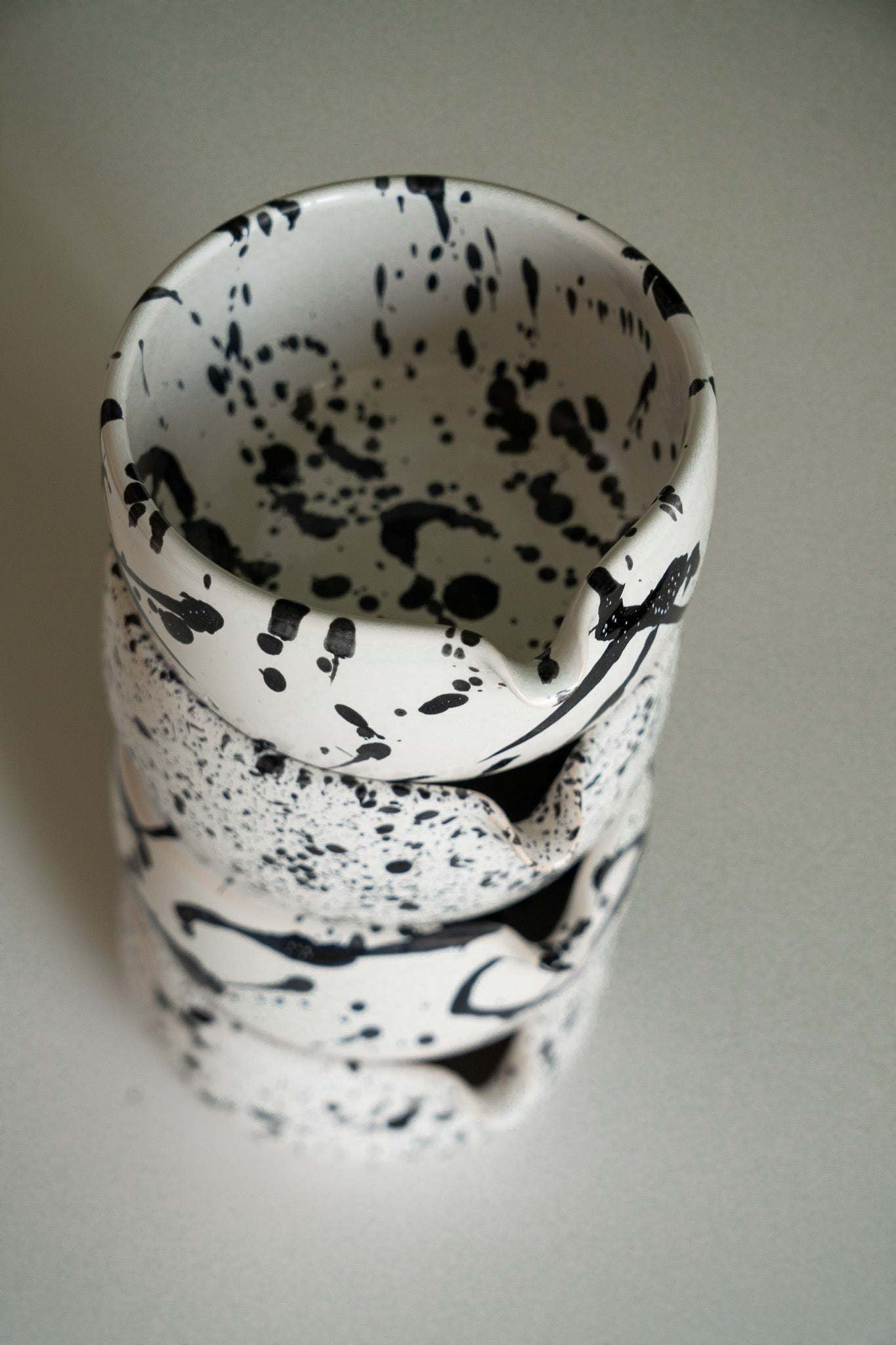 Handmade White Stoneware Matcha Bowl