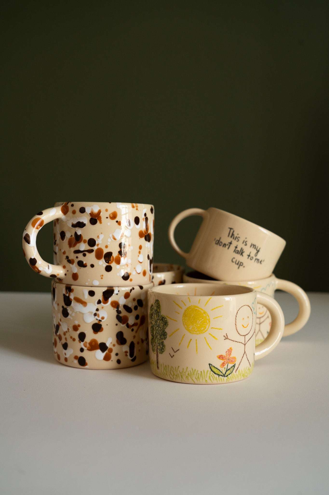Personalized Stoneware Mug - Handwritten Ceramic Cup
