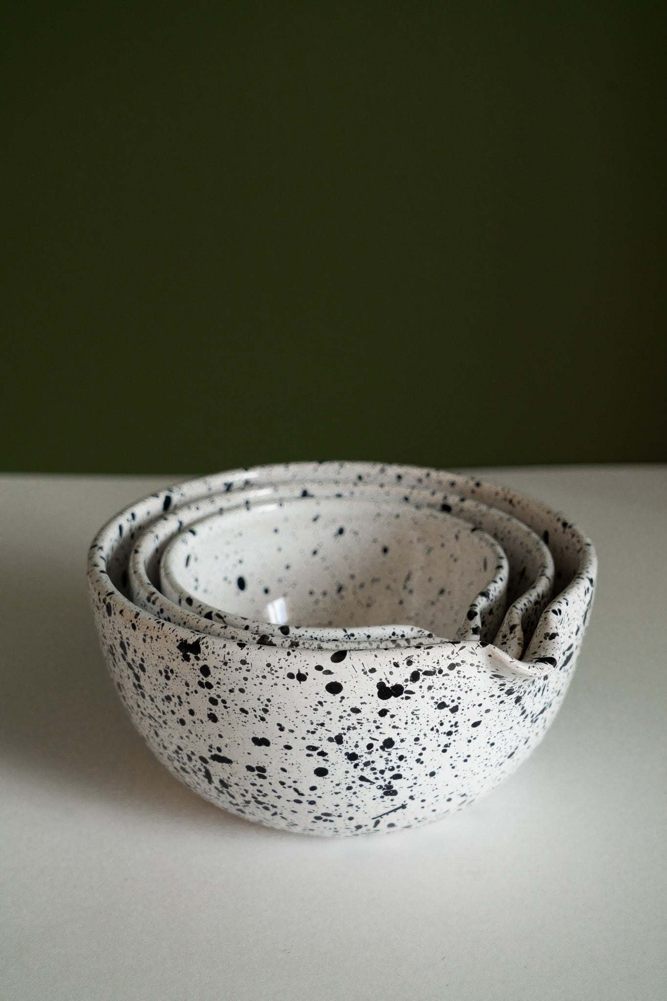 Deep Stoneware Mixing & Serving Nesting Bowl Set