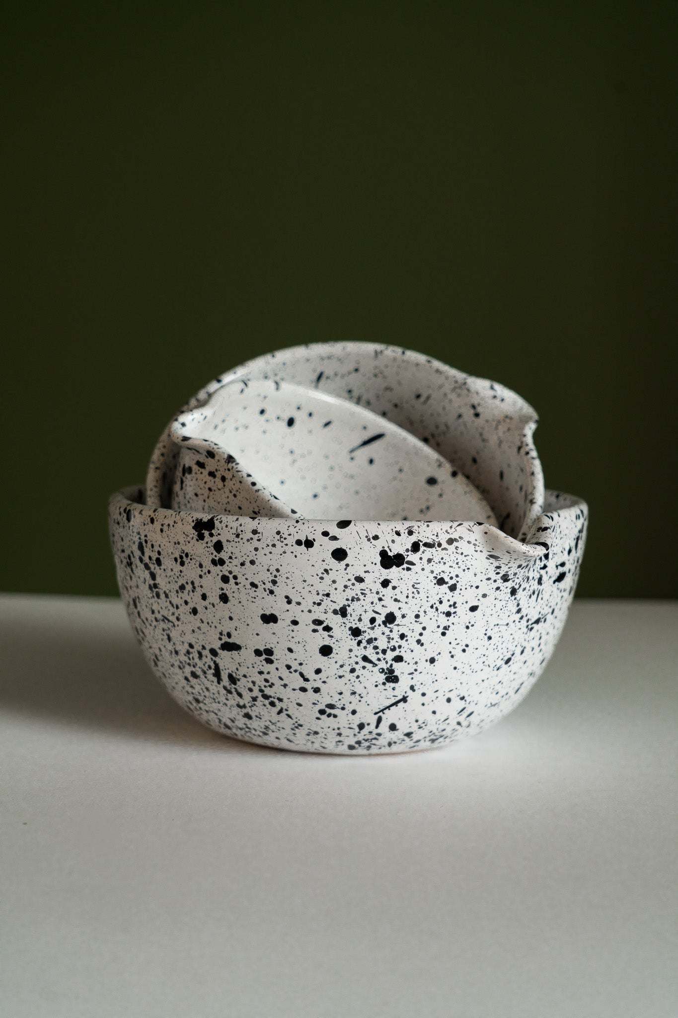 Deep Stoneware Mixing & Serving Nesting Bowl Set