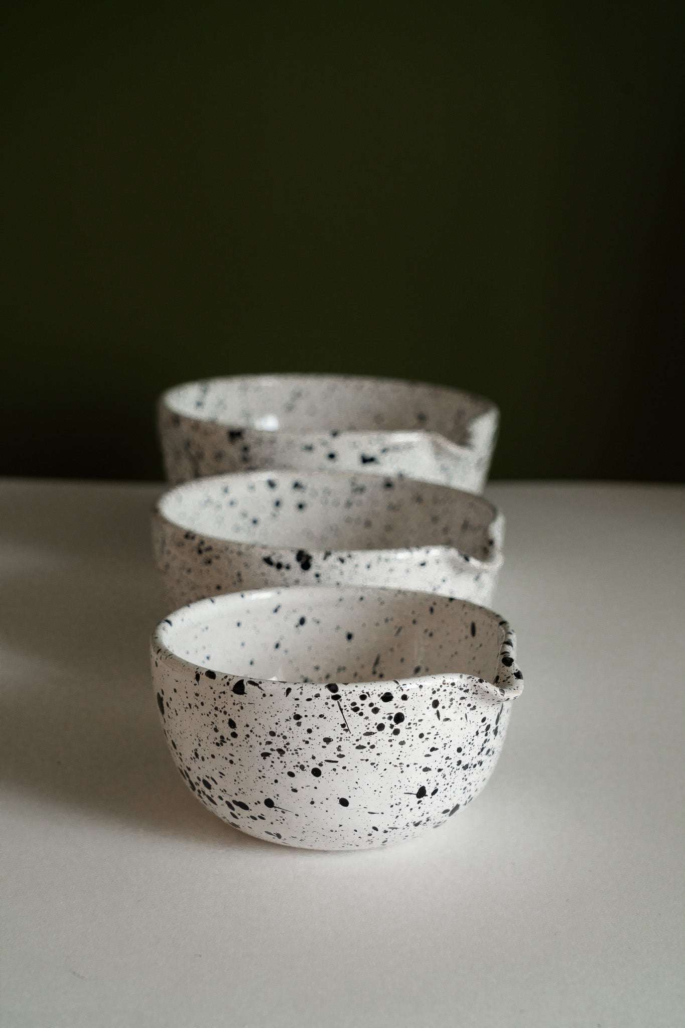Deep Stoneware Mixing & Serving Nesting Bowl Set