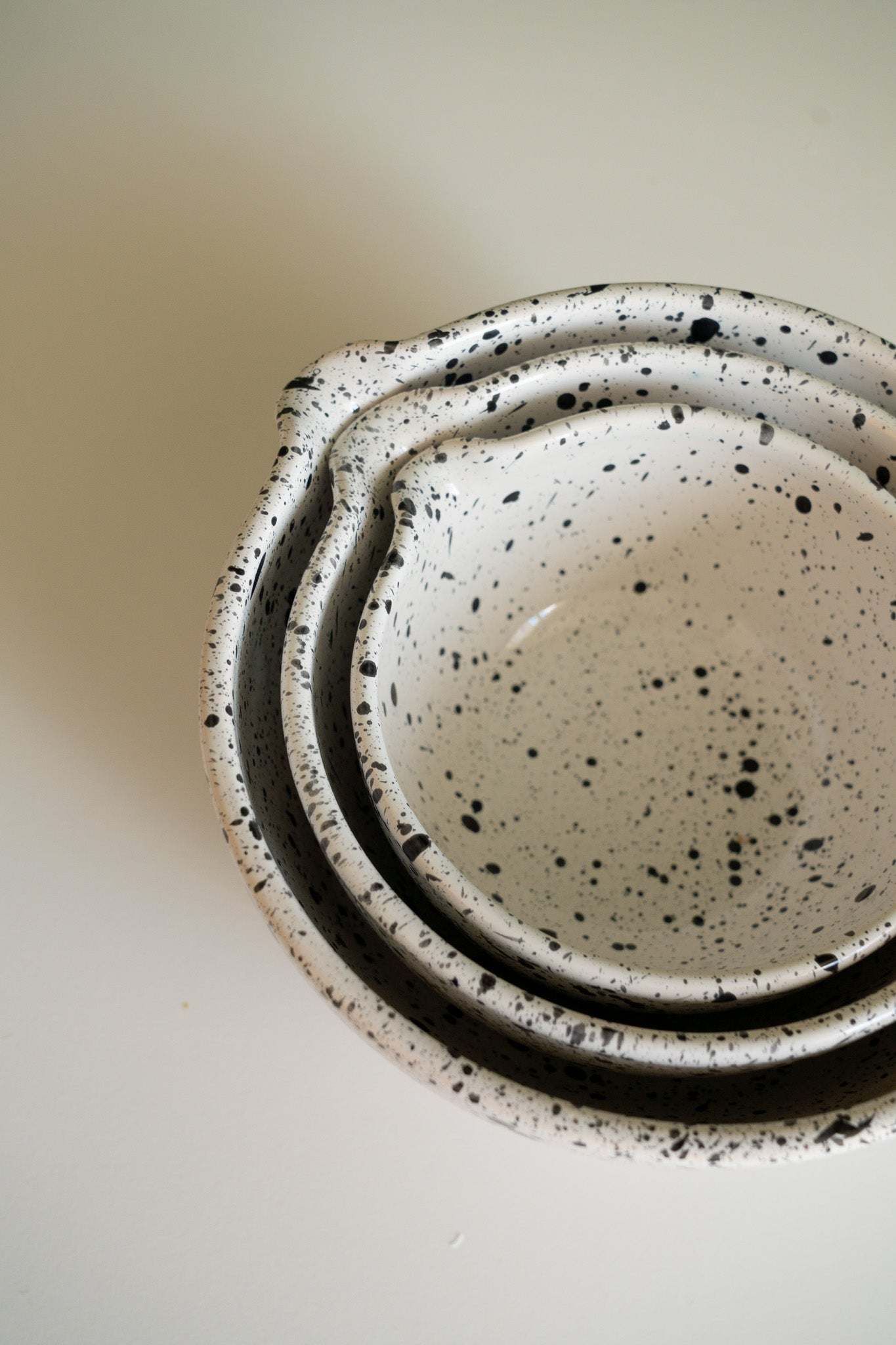 Deep Stoneware Mixing & Serving Nesting Bowl Set