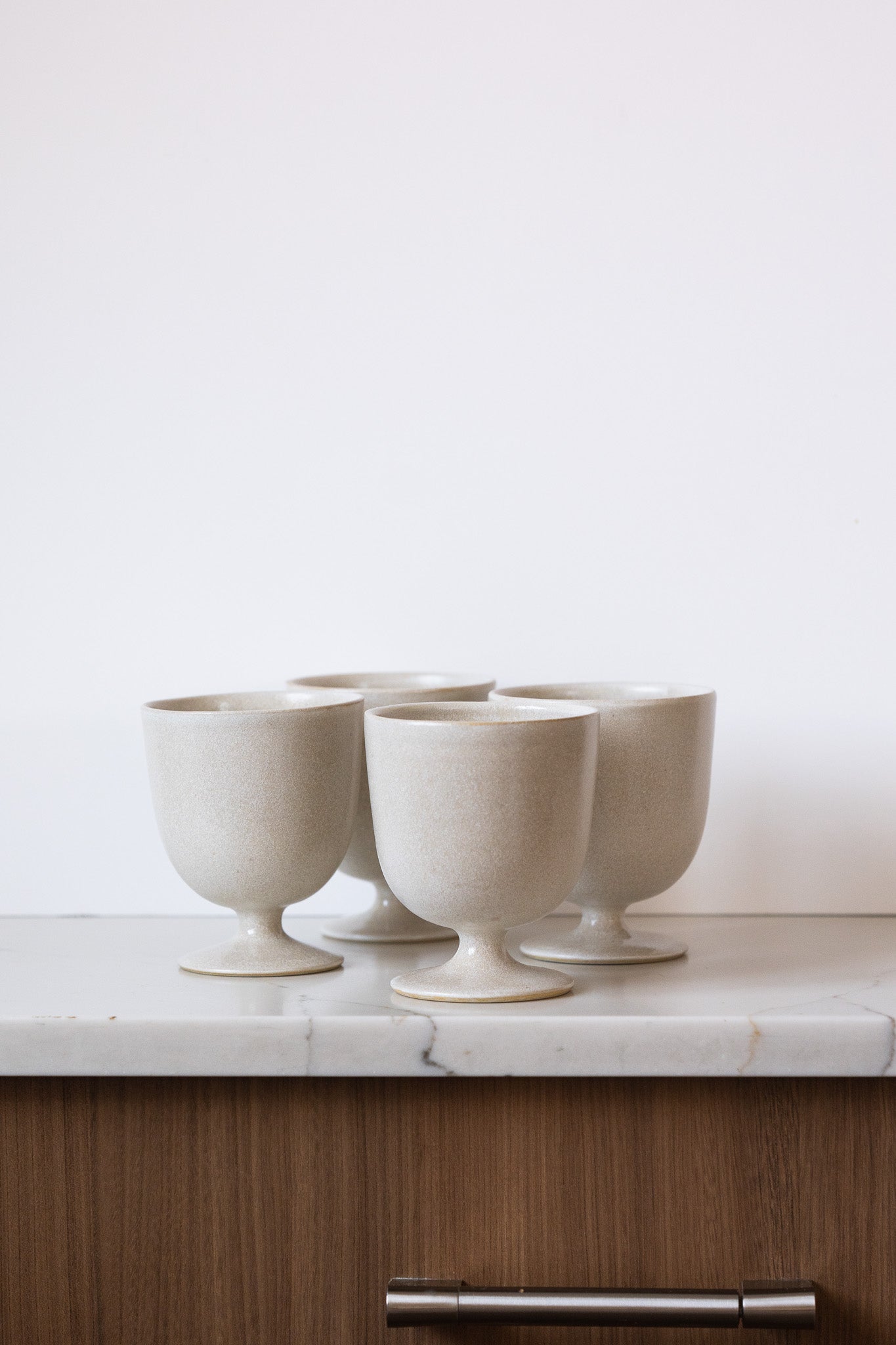 Handcrafted Ceramic Footed Goblet – Stoneware Wine & Tea Cup