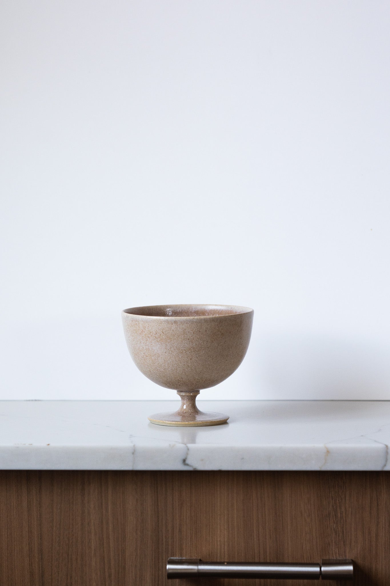 Handcrafted Ceramic Footed Bowl – Stoneware Dessert & Breakfast Chalice