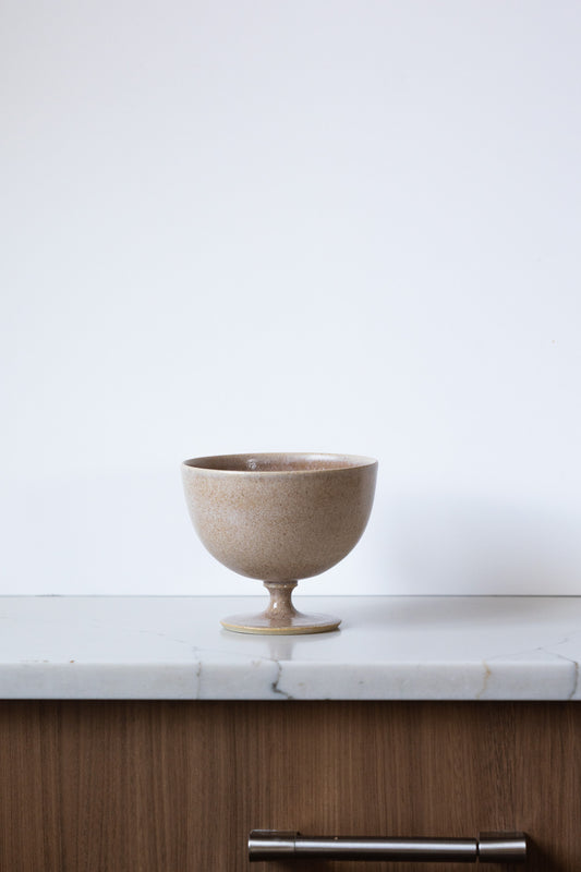 Handcrafted Ceramic Footed Bowl – Stoneware Dessert & Breakfast Chalice