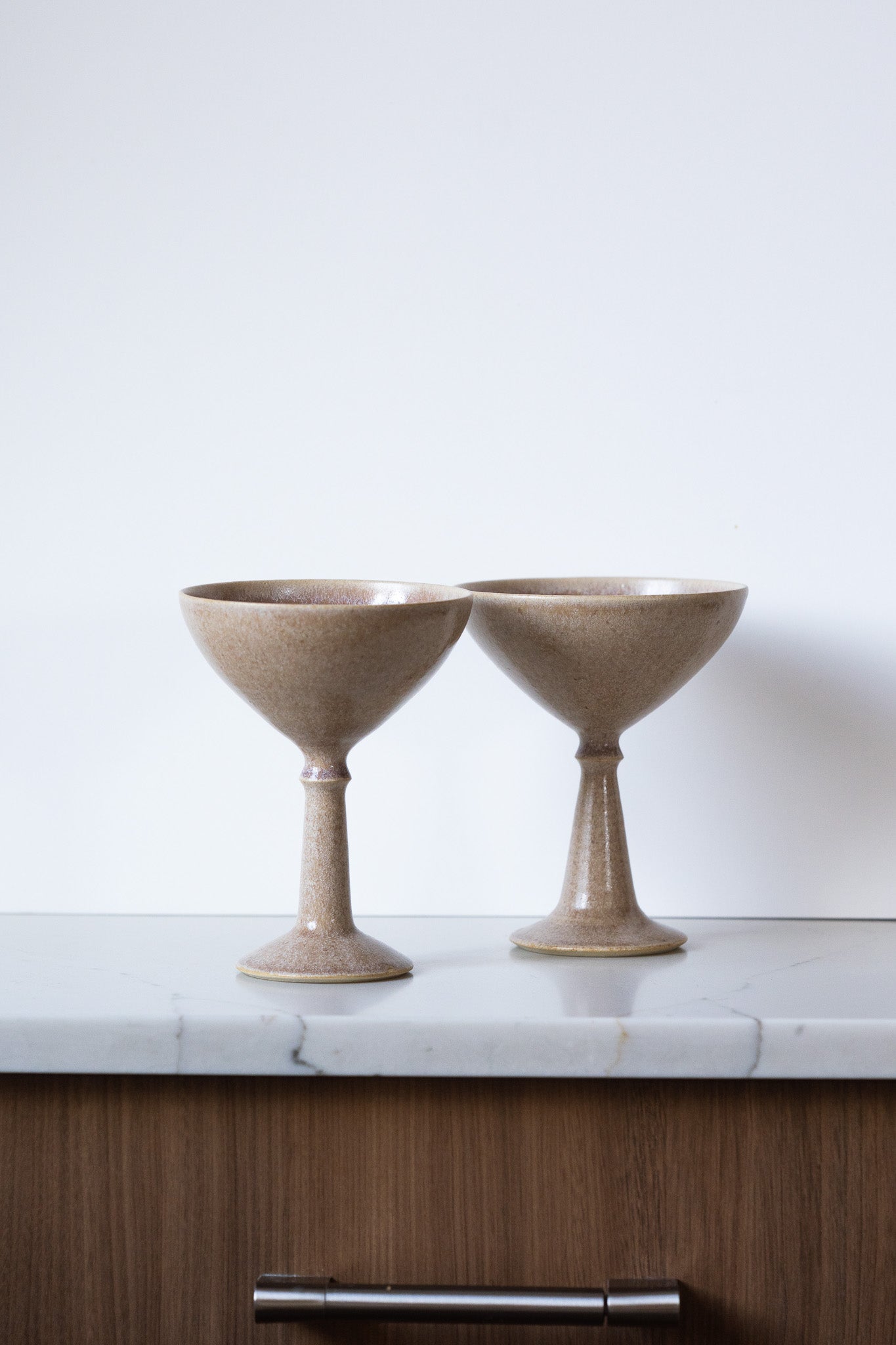 Handcrafted Ceramic Champagne Coupe – Stoneware Ice Cream & Dessert Glass