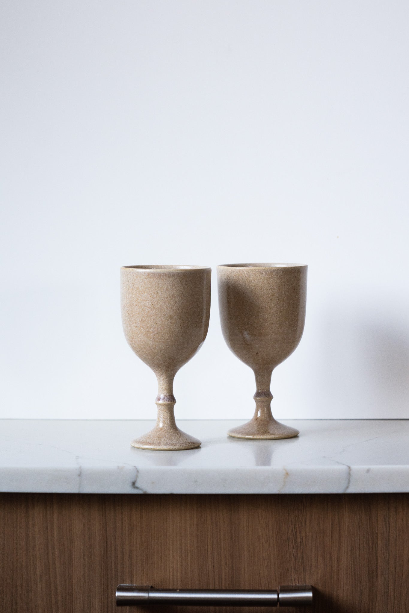 Wheel-Thrown Ceramic Wine Glasses / Goblets