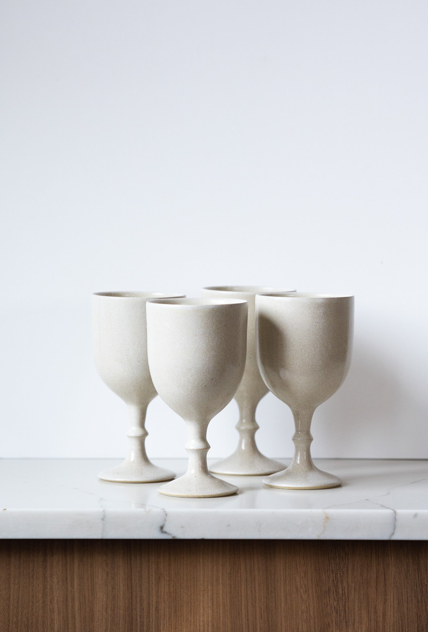 Wheel-Thrown Ceramic Wine Glasses / Goblets
