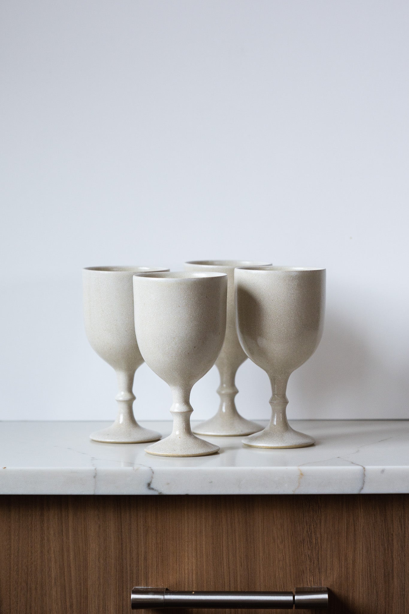 Wheel-Thrown Ceramic Wine Glasses / Goblets