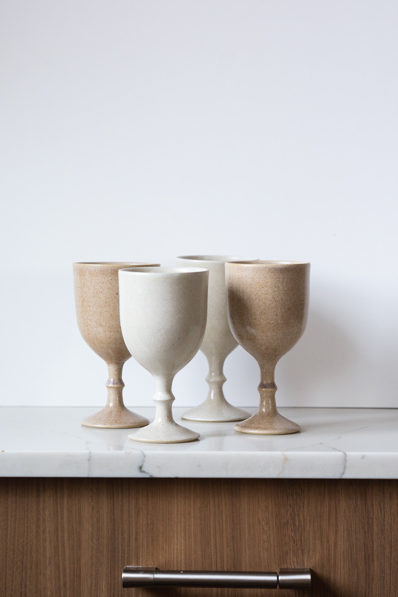 Wheel-Thrown Ceramic Wine Glasses / Goblets