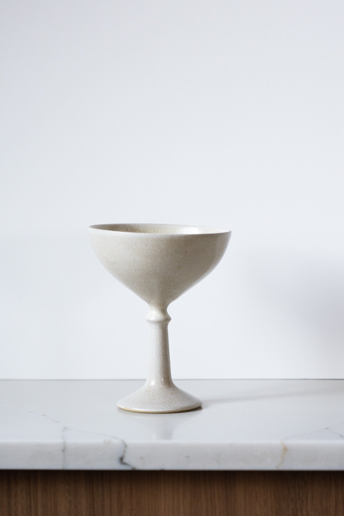 Handcrafted Ceramic Champagne Coupe – Stoneware Ice Cream & Dessert Glass