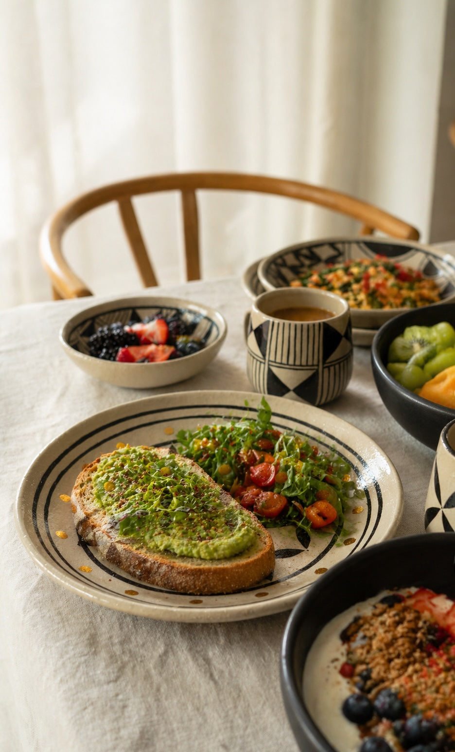 Hand Painted Stoneware Salad Plate