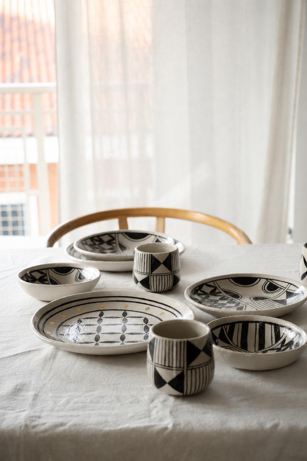Hand Painted Stoneware Dinner Plate
