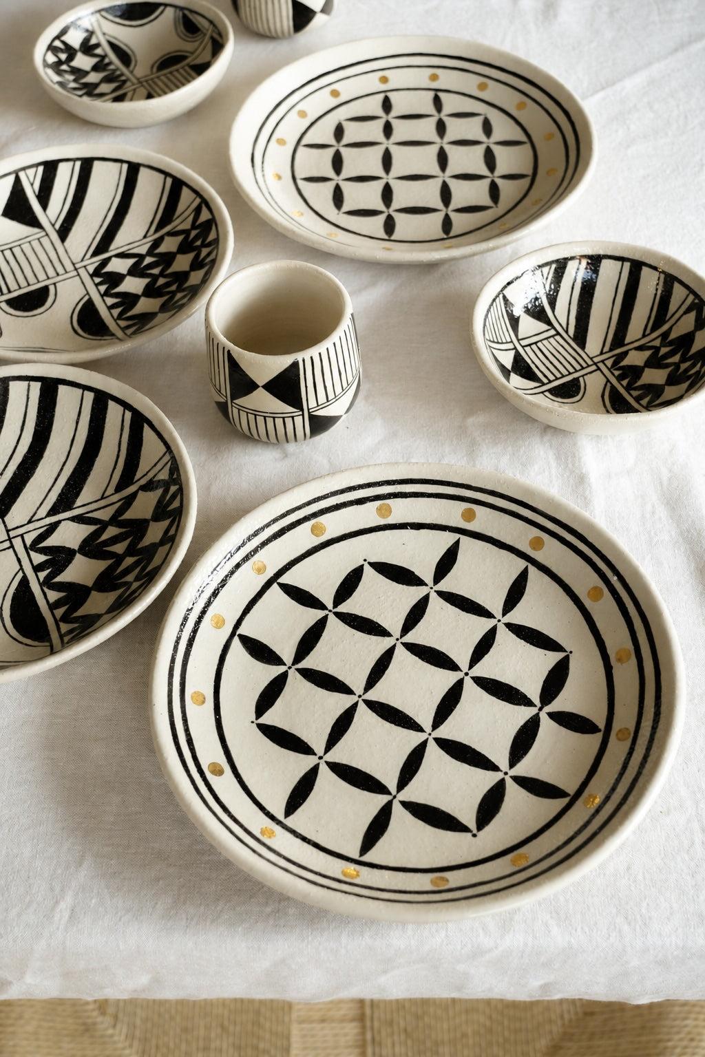 Hand Painted Stoneware Dinner Plate